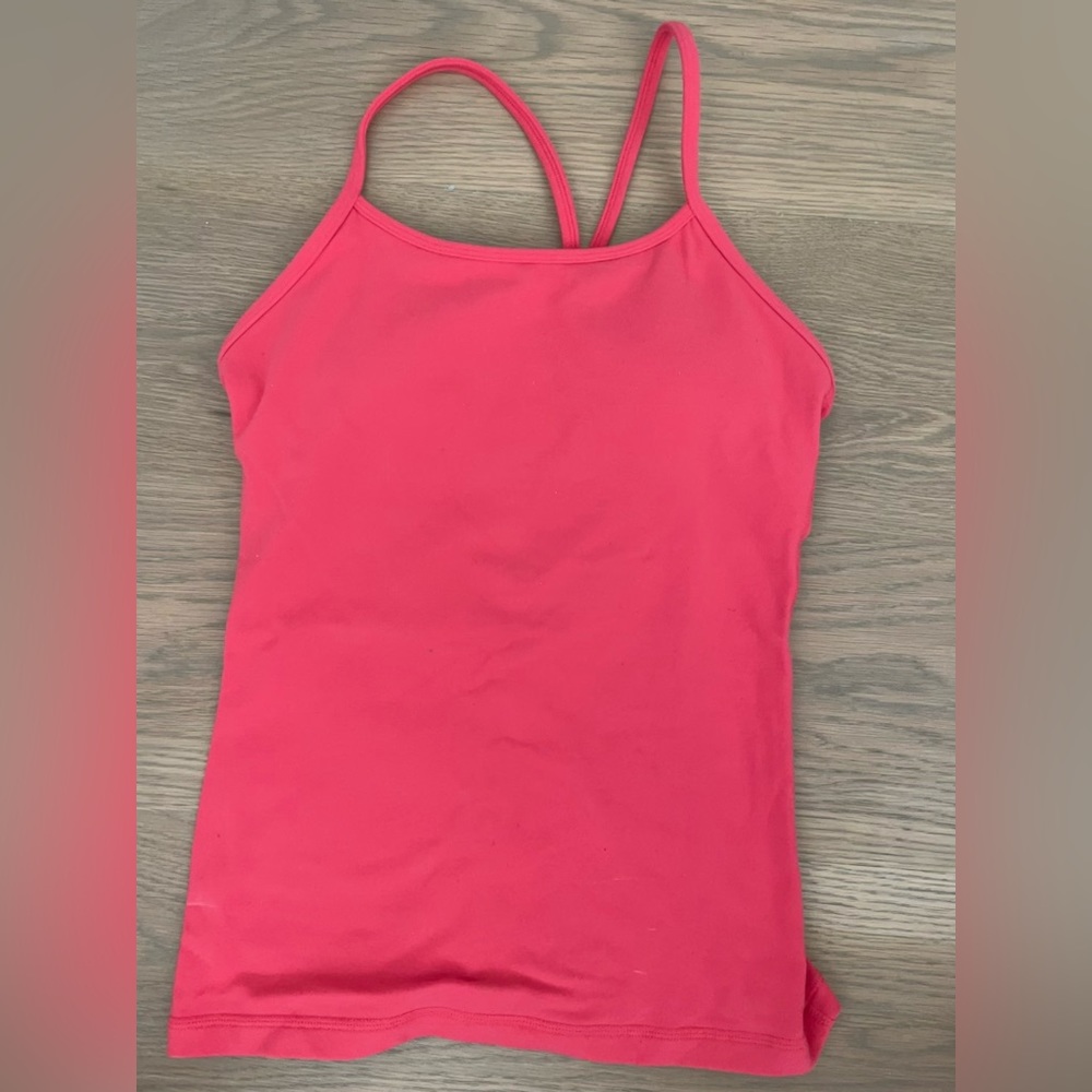 Pink Lululemon Flow Y tank - size 4